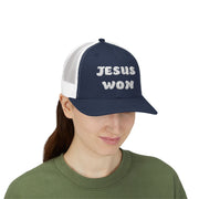 Jesus Won Snapback Trucker Hat - My Faith My Father