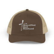 Man of God, Dad, Husband Snapback Trucker Hat - My Faith My Father