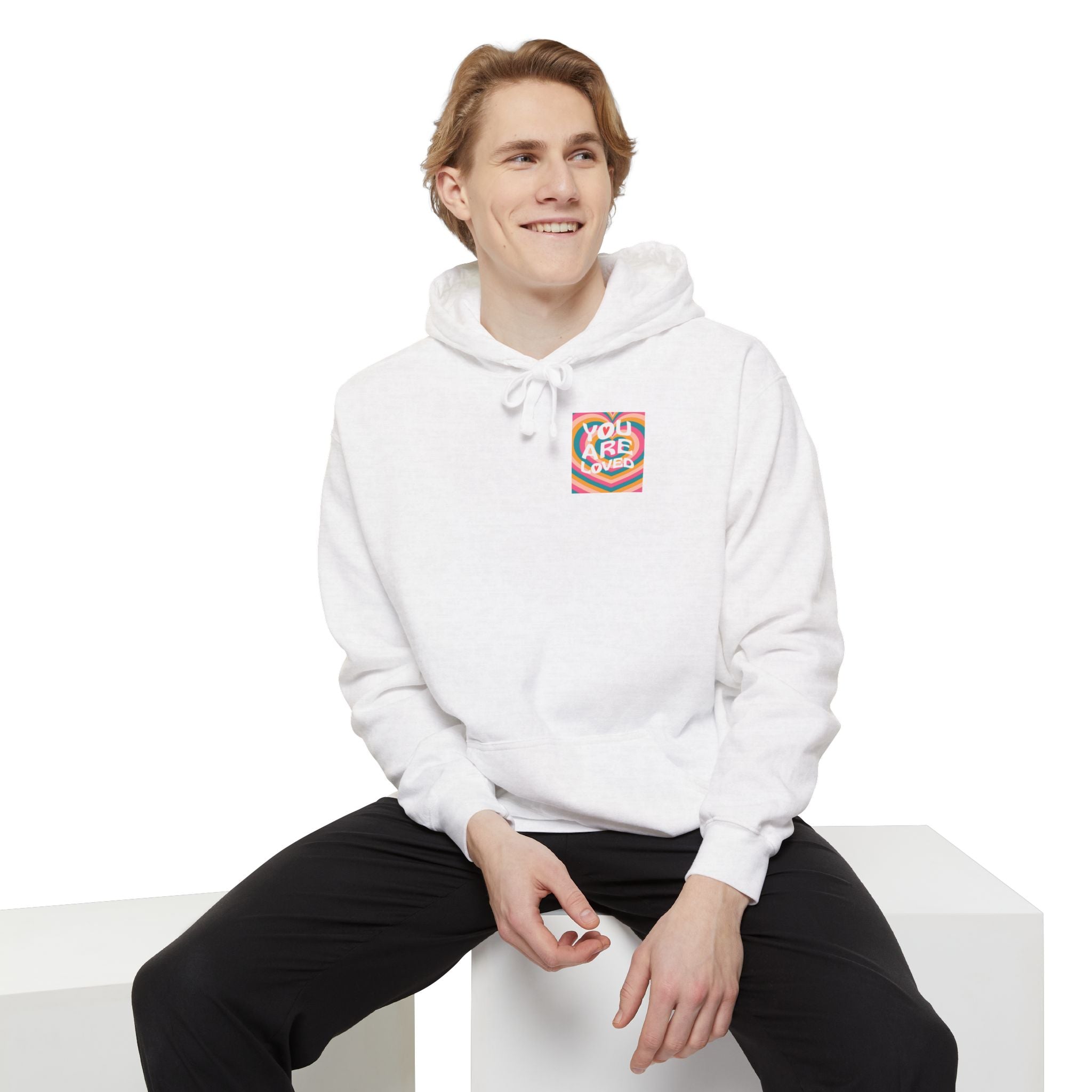 You Are Loved Retro, Unisex, Relaxed Fit Hoodie