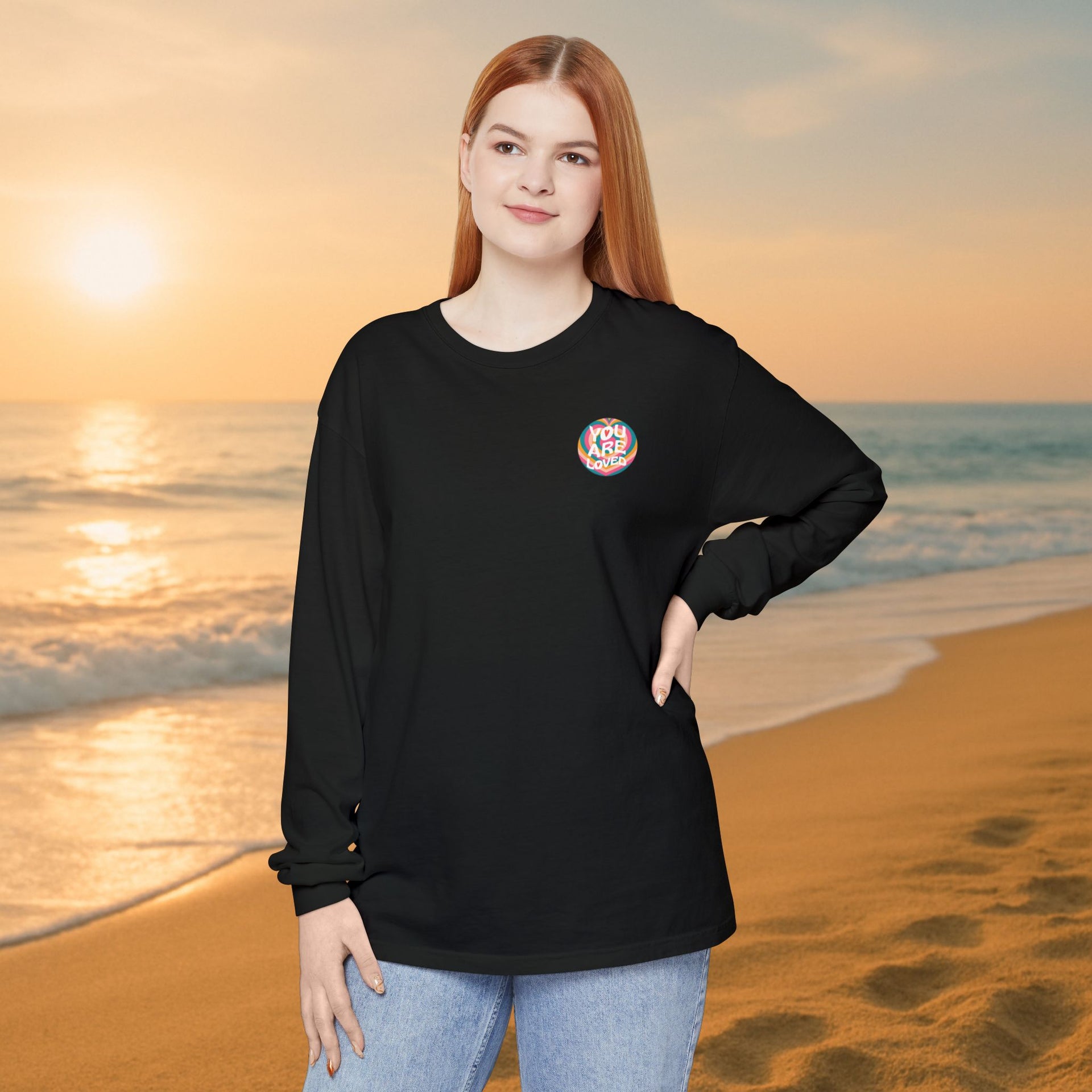 You Are Loved Retro Unisex Relaxed Fit Long Sleeve T-Shirt - My Faith My Father