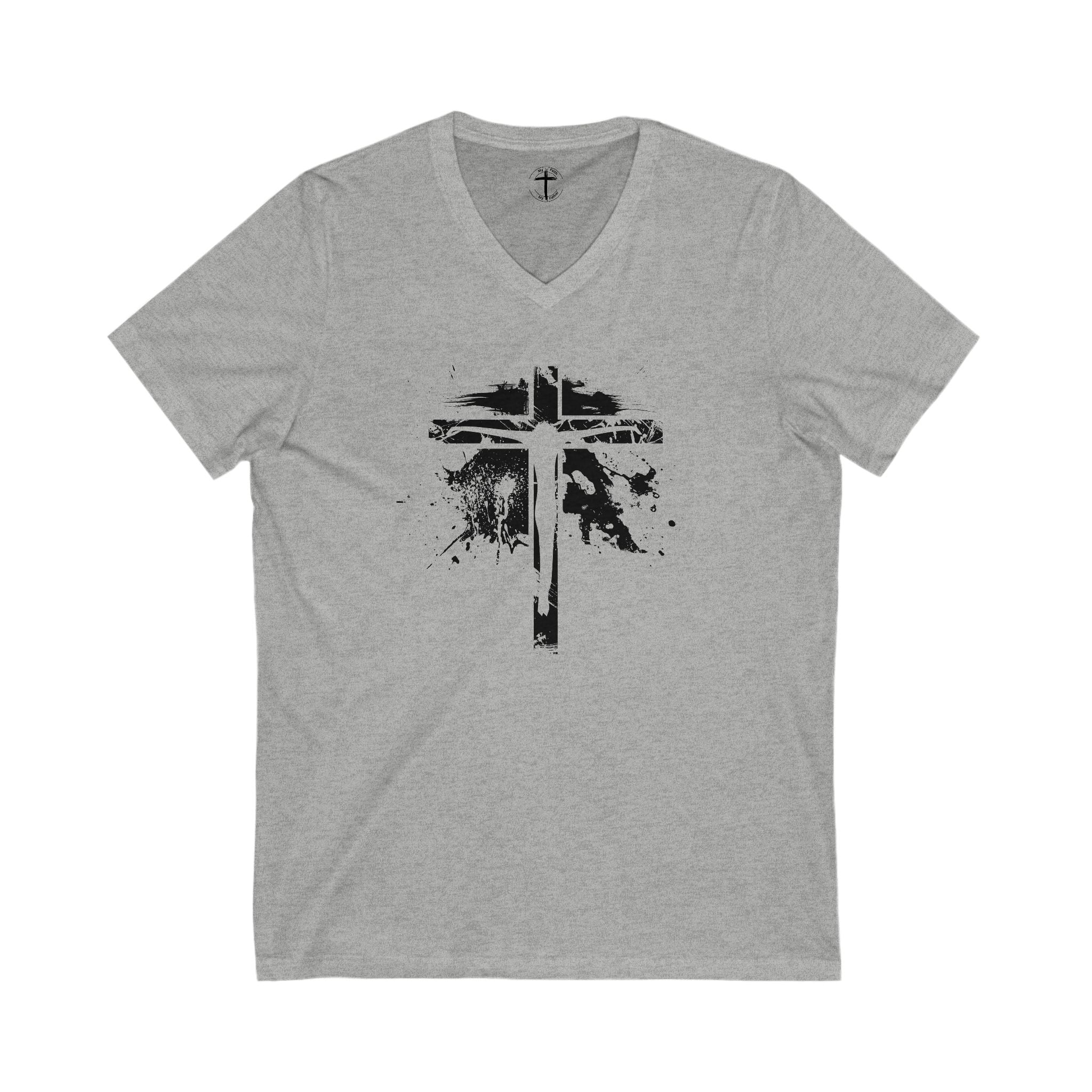 Jesus On Cross Unisex V-Neck T-Shirt