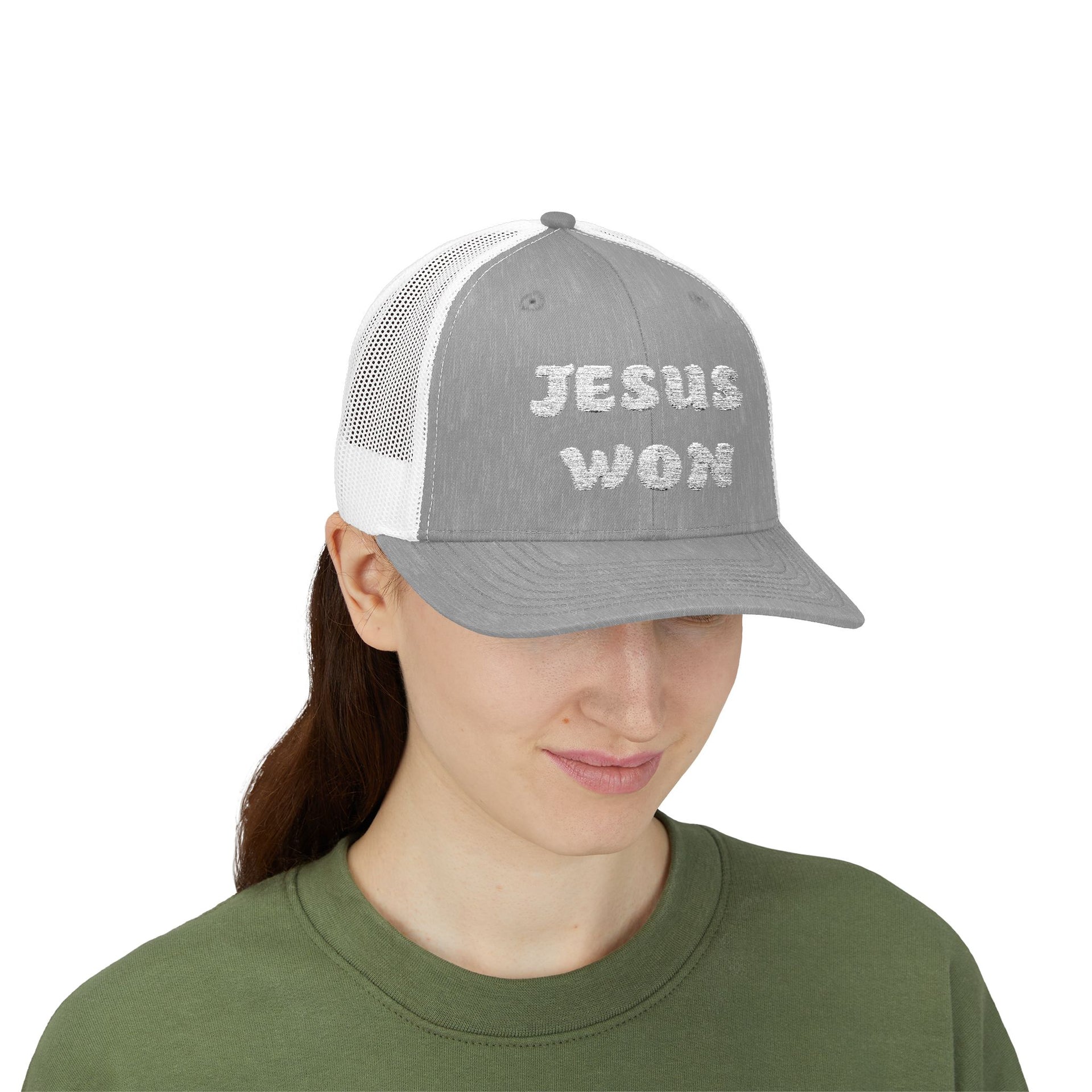 Jesus Won Snapback Trucker Hat - My Faith My Father