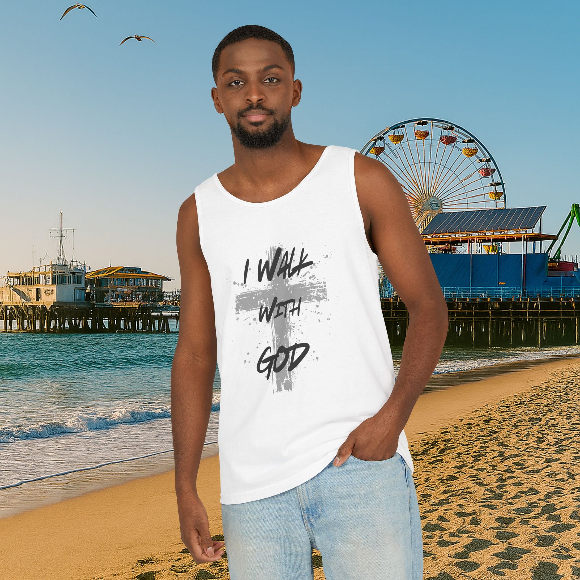 I Walk With God Unisex Relaxed Fit Tank Top - My Faith My Father