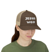 Jesus Won Snapback Trucker Hat - My Faith My Father