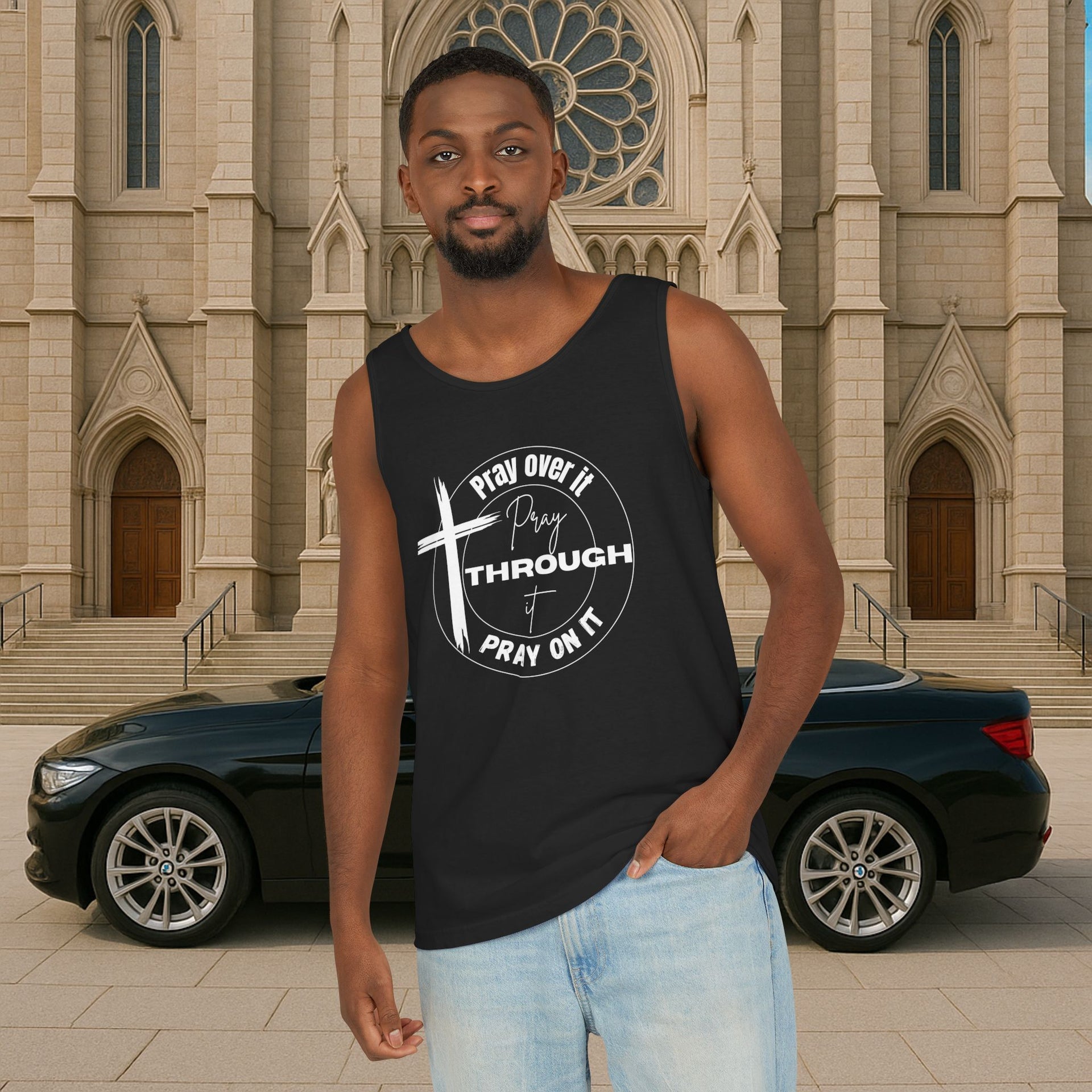 Pray Over It Unisex Relaxed Fit Tank Top - My Faith My Father