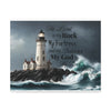 Psalm 18:2 Lighthouse Matte Canvas Wall Art - My Faith My Father