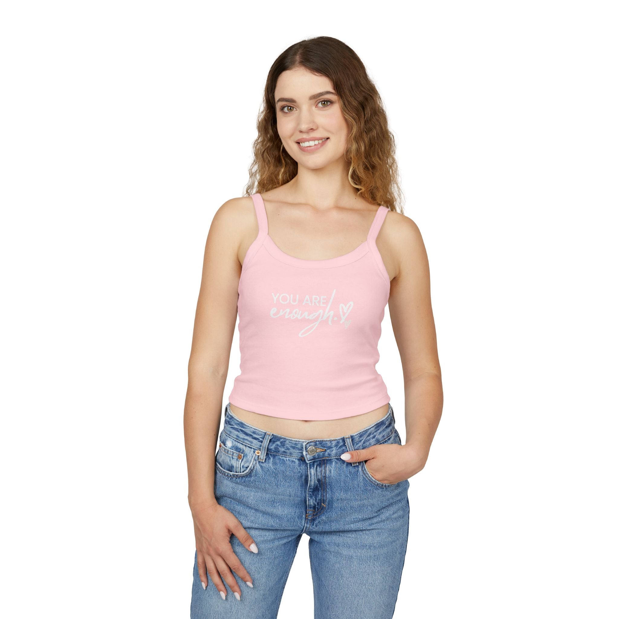 You Are Enough Women's Spaghetti Strap Tank Top