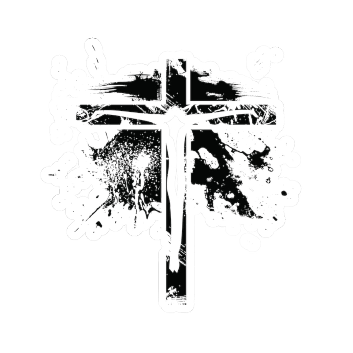 Jesus On Cross Kiss-Cut Stickers - My Faith My Father