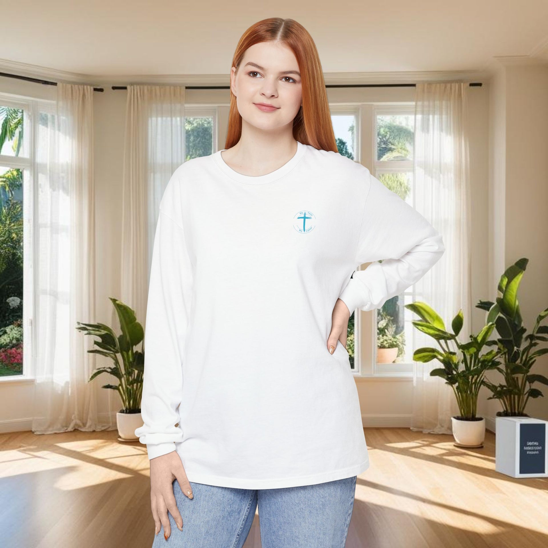 Accept What Is Unisex Relaxed Fit Long Sleeve T-Shirt - My Faith My Father