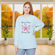 Living Proof Of A Loving God Butterfly Unisex Relaxed Fit Long Sleeve T-Shirt - My Faith My Father