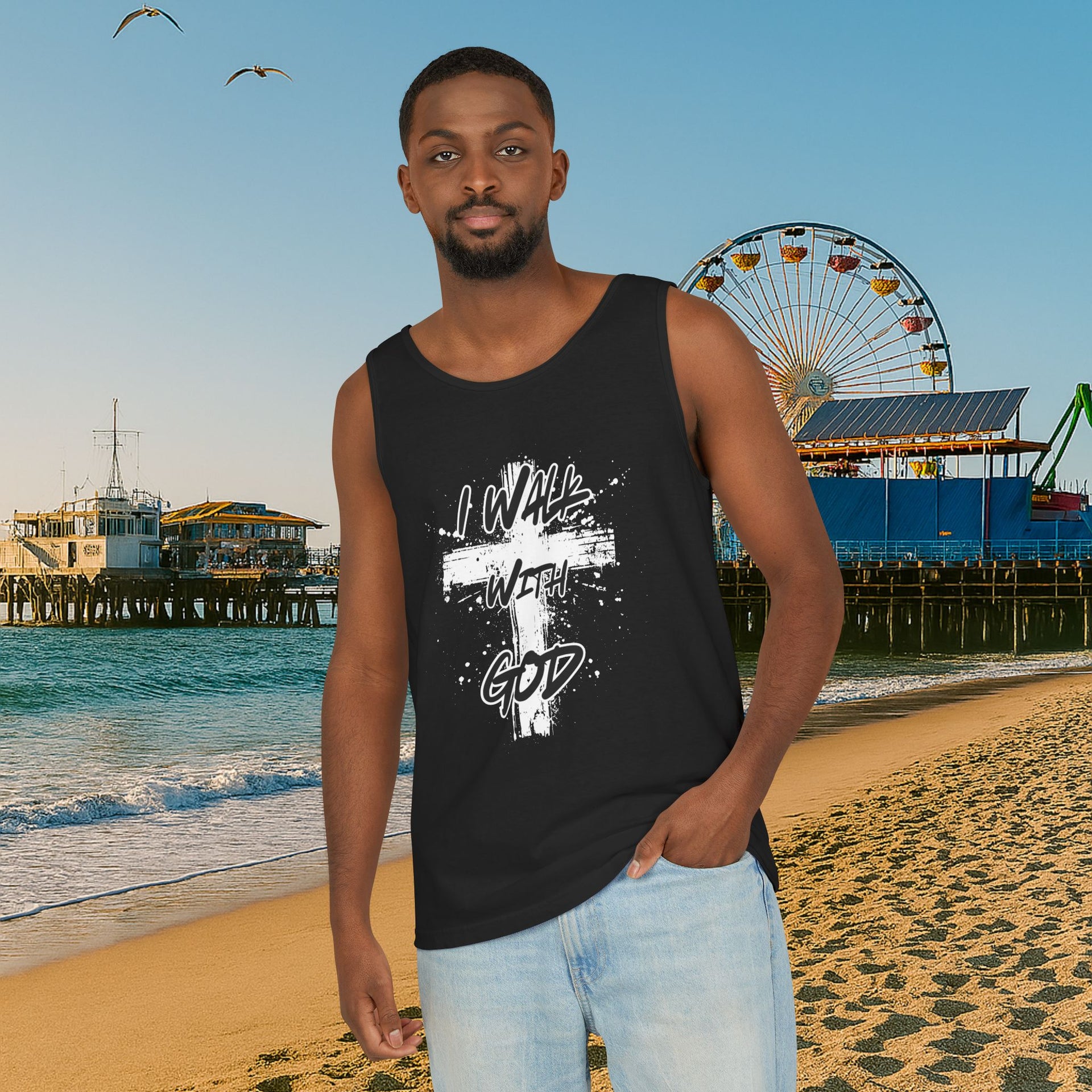 I Walk With God Unisex Relaxed Fit Tank Top - My Faith My Father