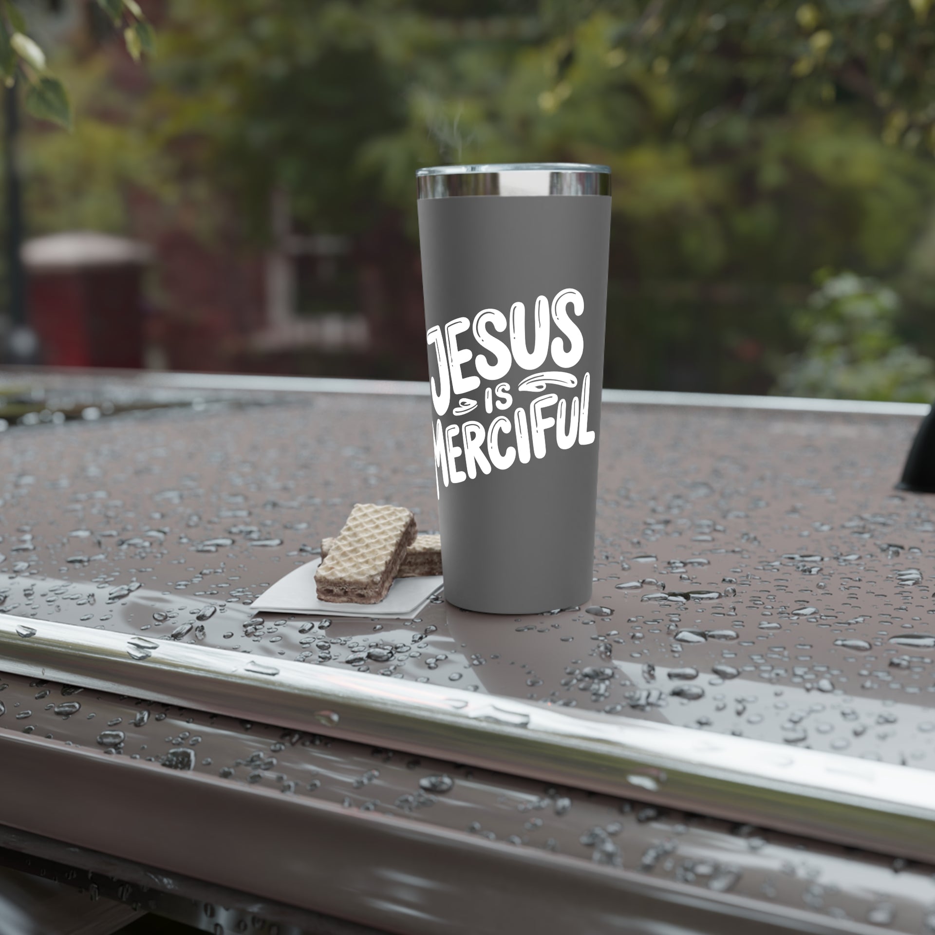 Jesus is Merciful Vacuum Insulated 22oz Tumbler - My Faith My Father
