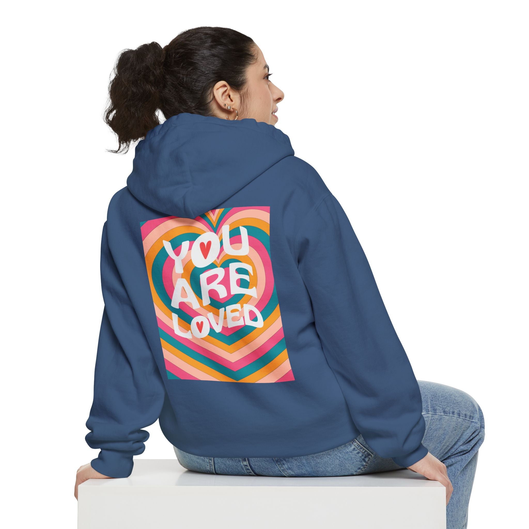 You Are Loved Retro, Unisex, Relaxed Fit Hoodie
