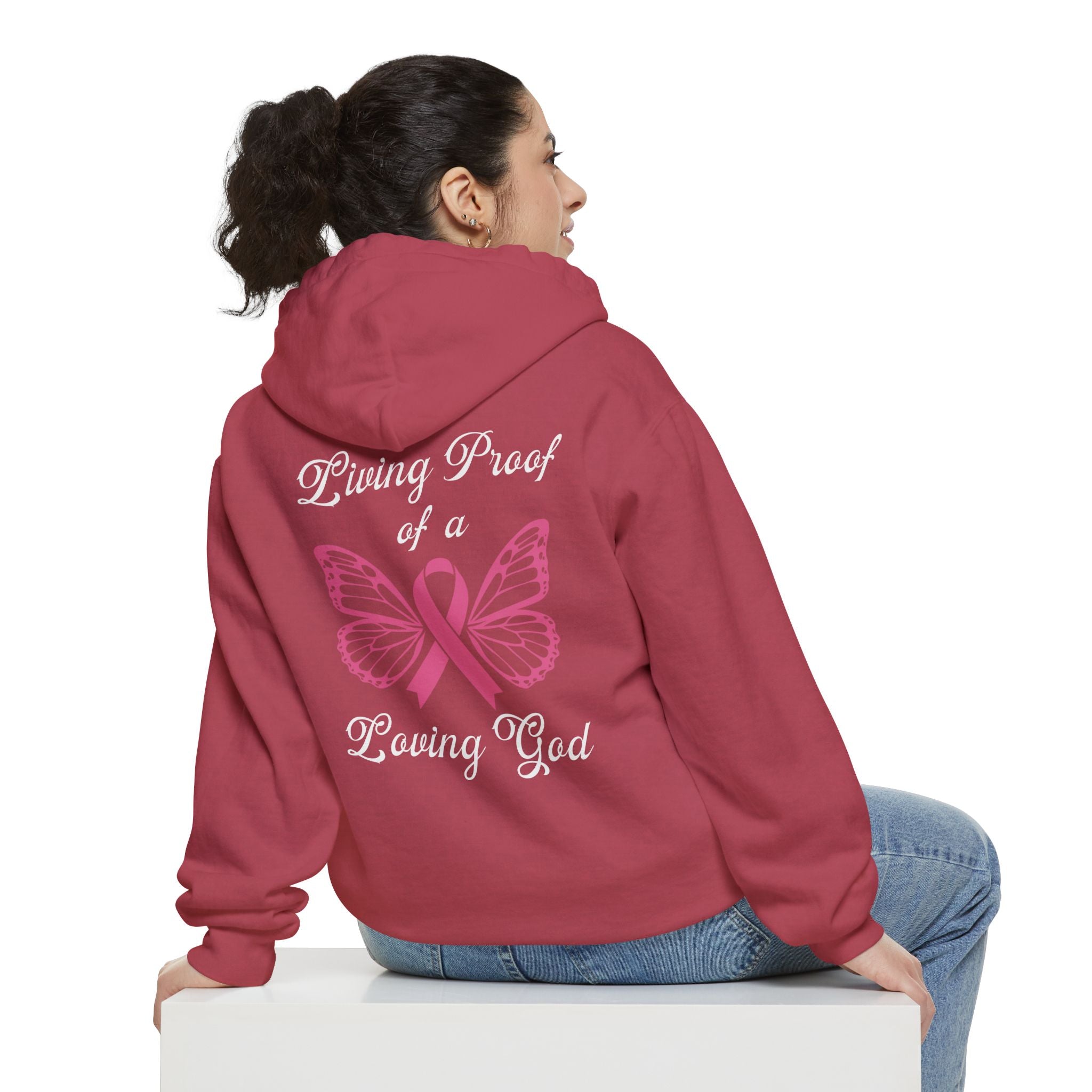 Living Proof Of A Loving God Butterfly Unisex Relaxed Fit Hoodie