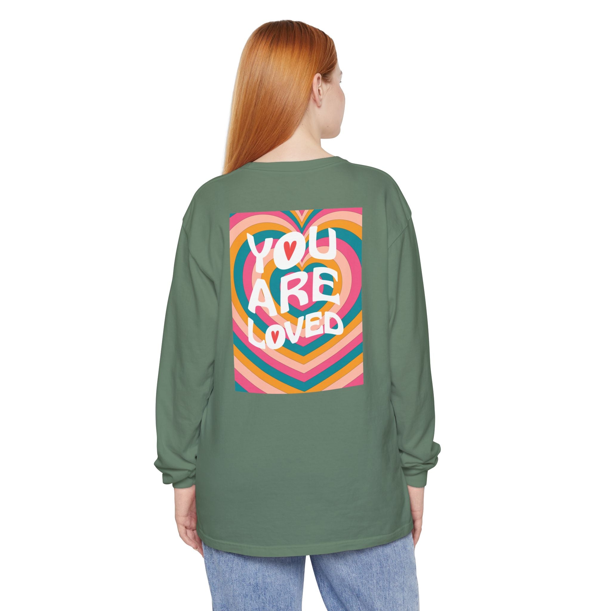 You Are Loved Retro Unisex Relaxed Fit Long Sleeve T-Shirt
