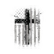 American Flag With Cross Kiss-Cut Stickers - My Faith My Father