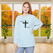 Jesus is King Unisex Relaxed Fit Long Sleeve T-Shirt - My Faith My Father