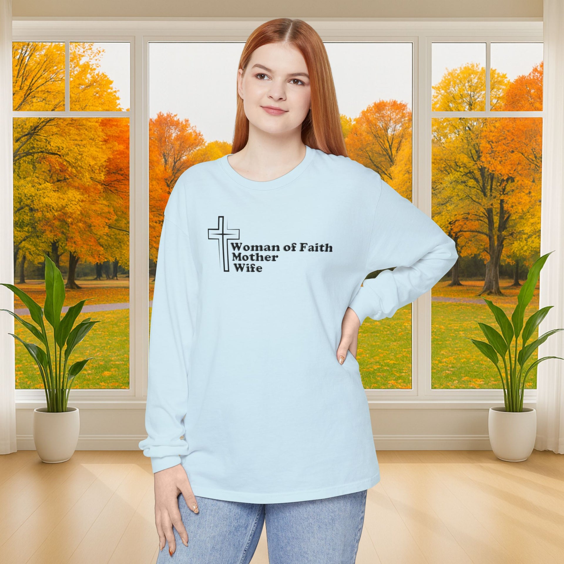 Woman of Faith, Mother, Wife Unisex Relaxed Fit Long Sleeve T-Shirt - My Faith My Father