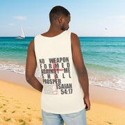 Isaiah 54:17 No Weapon Formed Against Me Relaxed Fit Tank Top - My Faith My Father