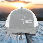 Man Of God, Dad, Husband Snapback Trucker Hat - My Faith My Father