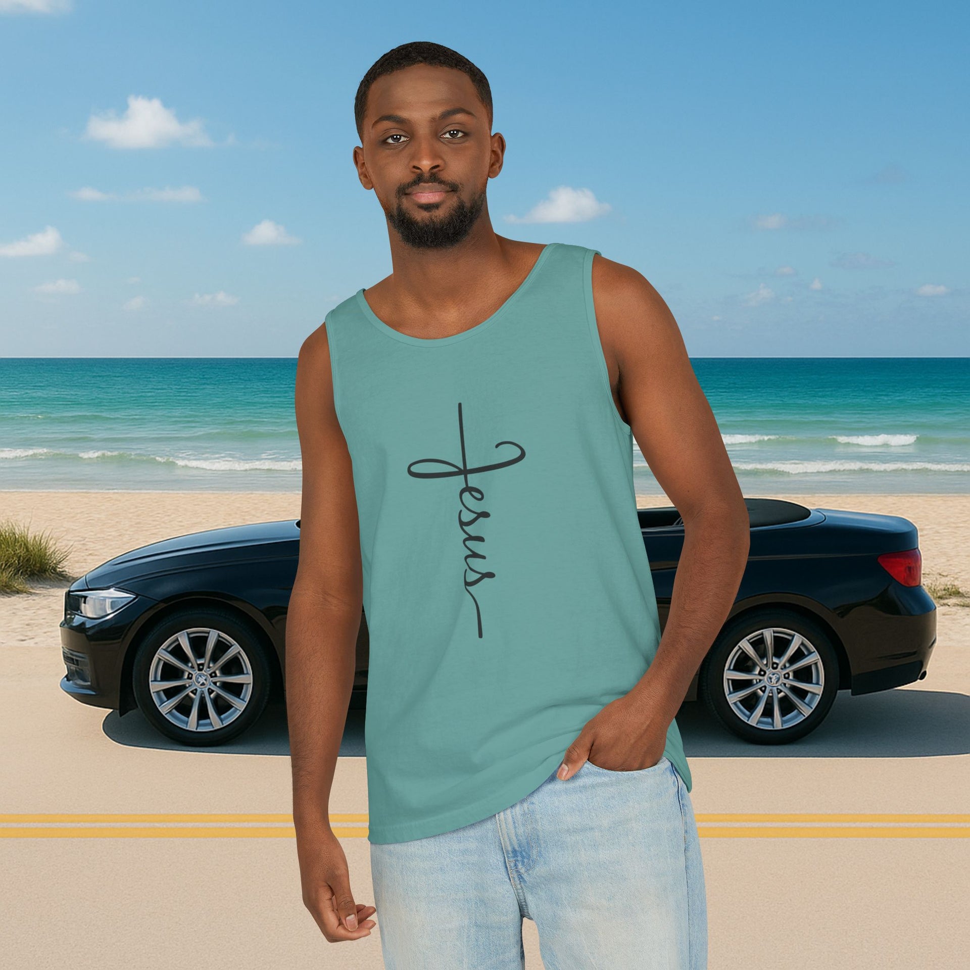 Jesus Cross Unisex Relaxed Fit Tank Top - My Faith My Father