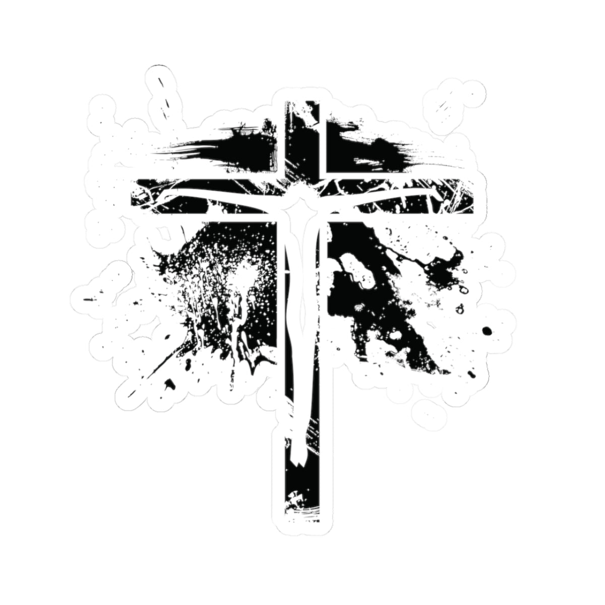 Jesus On Cross Kiss-Cut Stickers - My Faith My Father