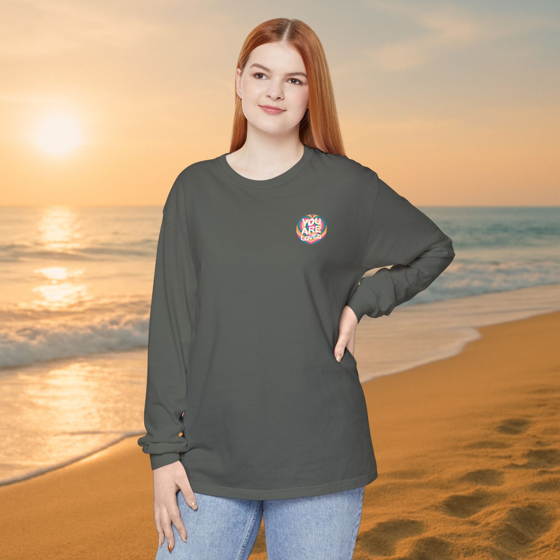 You Are Loved Retro Unisex Relaxed Fit Long Sleeve T-Shirt - My Faith My Father