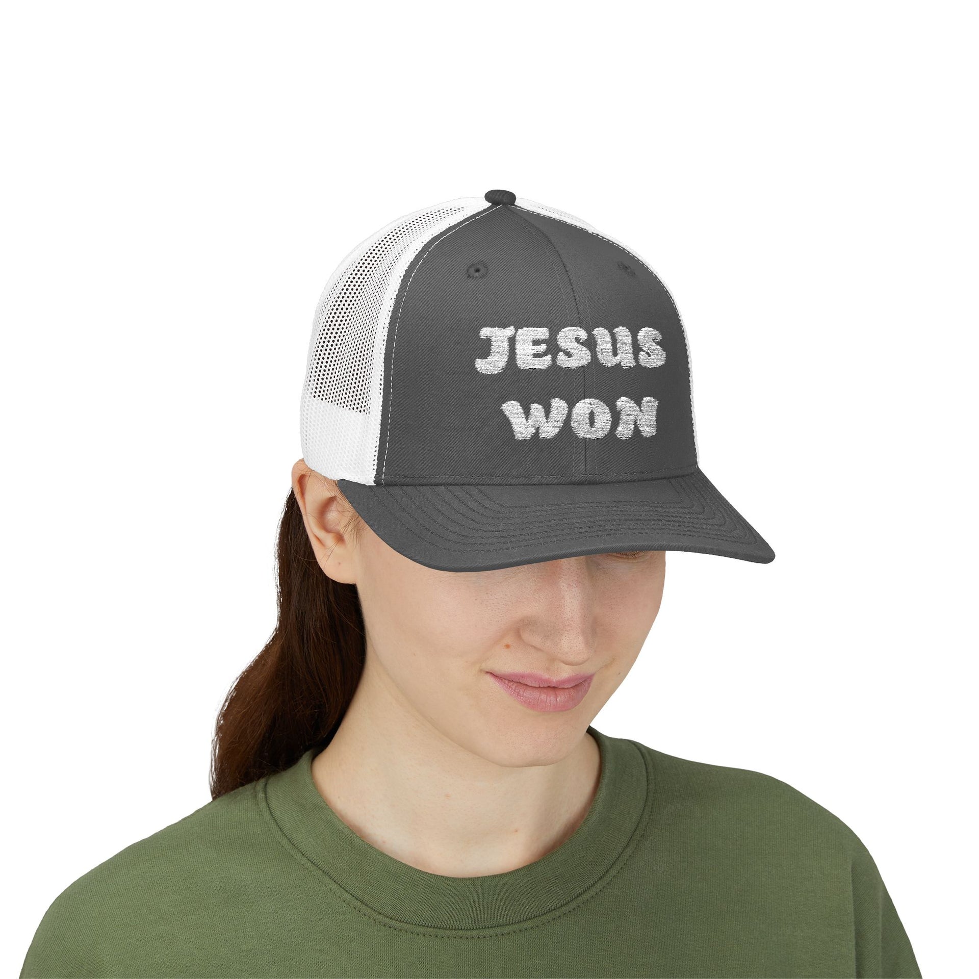 Jesus Won Snapback Trucker Hat - My Faith My Father