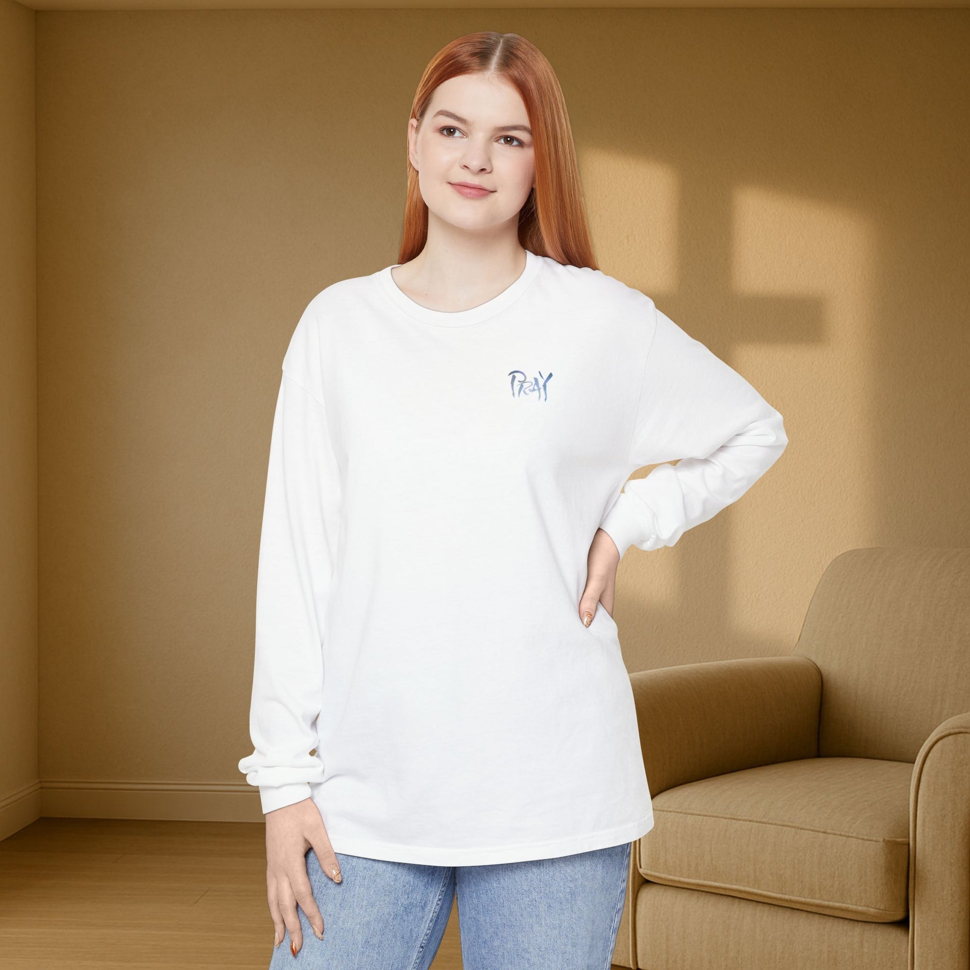 PRAY Unisex Relaxed Fit Long Sleeve T-Shirt - My Faith My Father