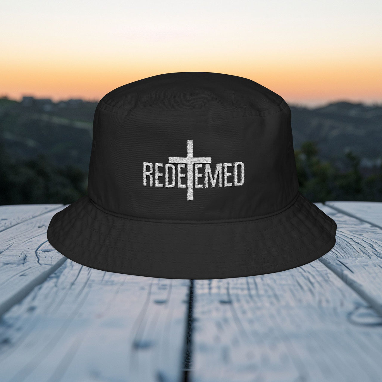 Redeemed Embroidered Bucket Hat