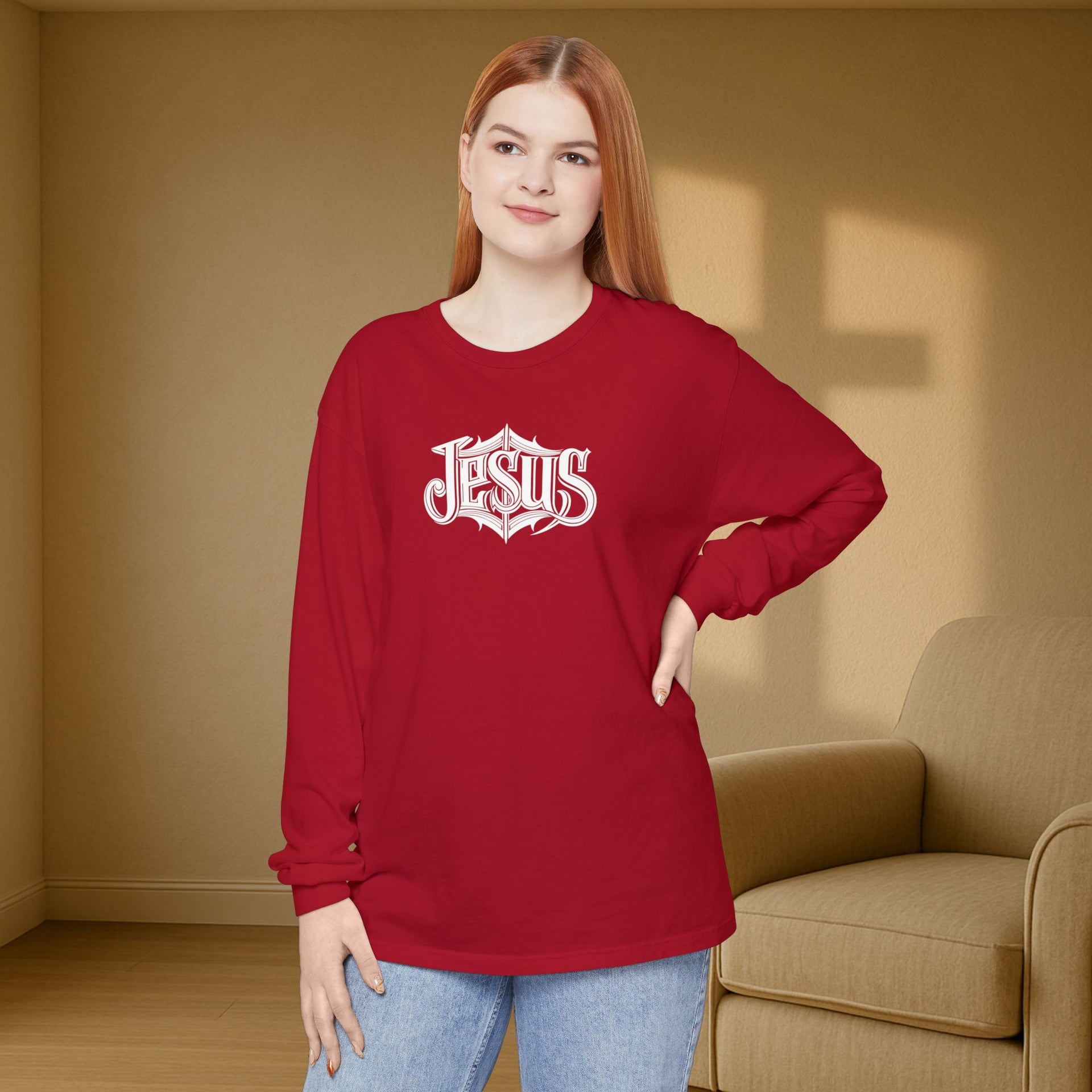 Jesus Unisex Relaxed Fit Long Sleeve T-Shirt - My Faith My Father