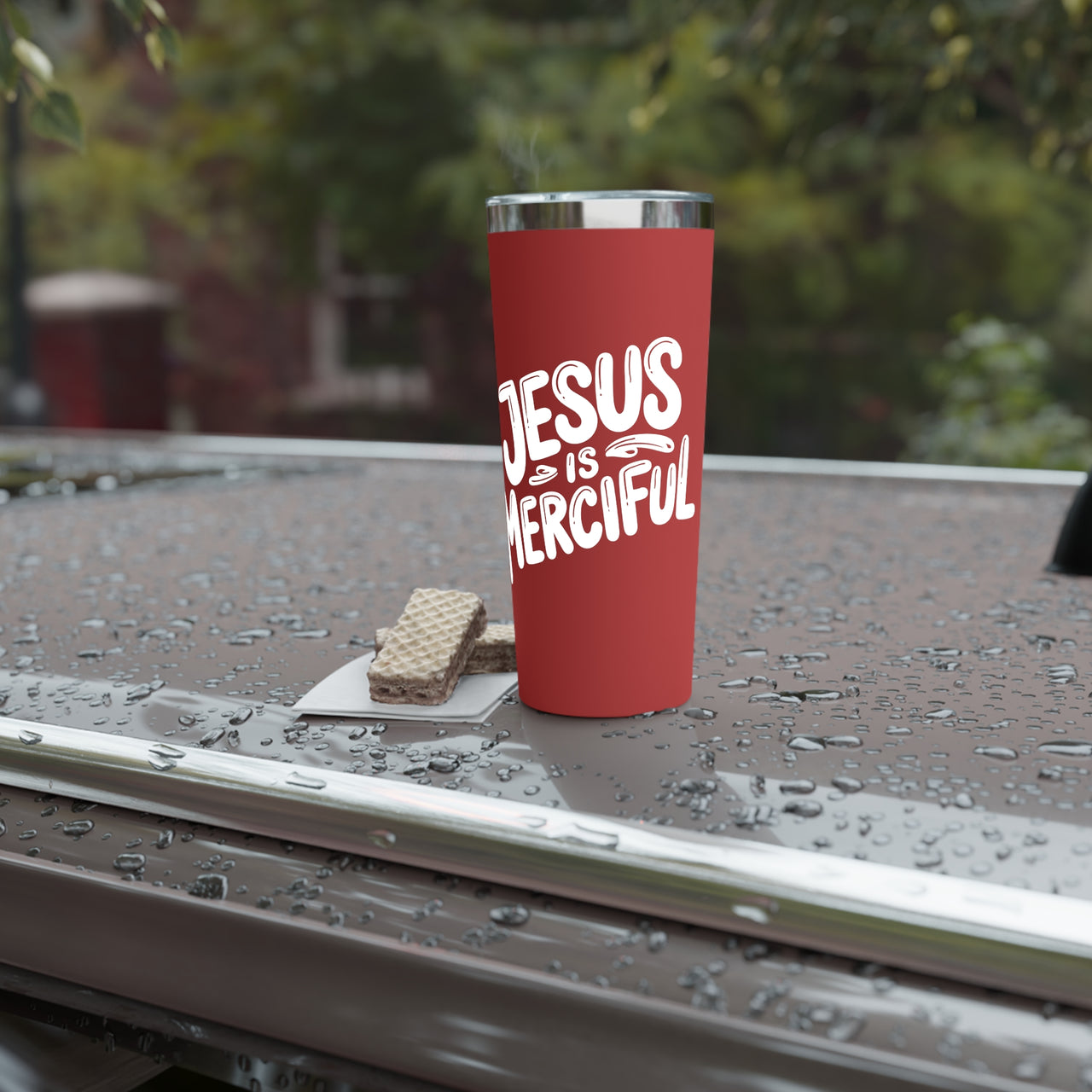 Jesus is Merciful Vacuum Insulated 22oz Tumbler - My Faith My Father