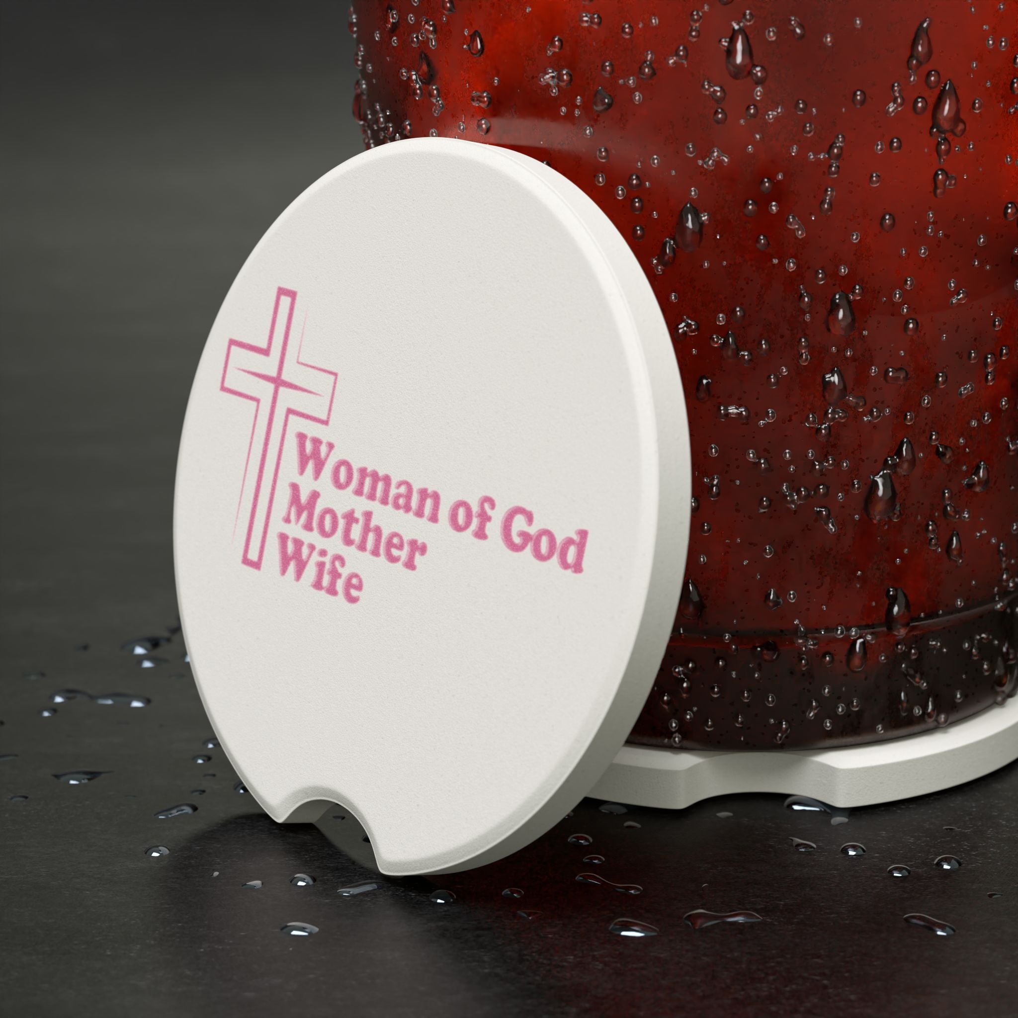 Woman of God, Mother, Wife Soapstone Car Coaster