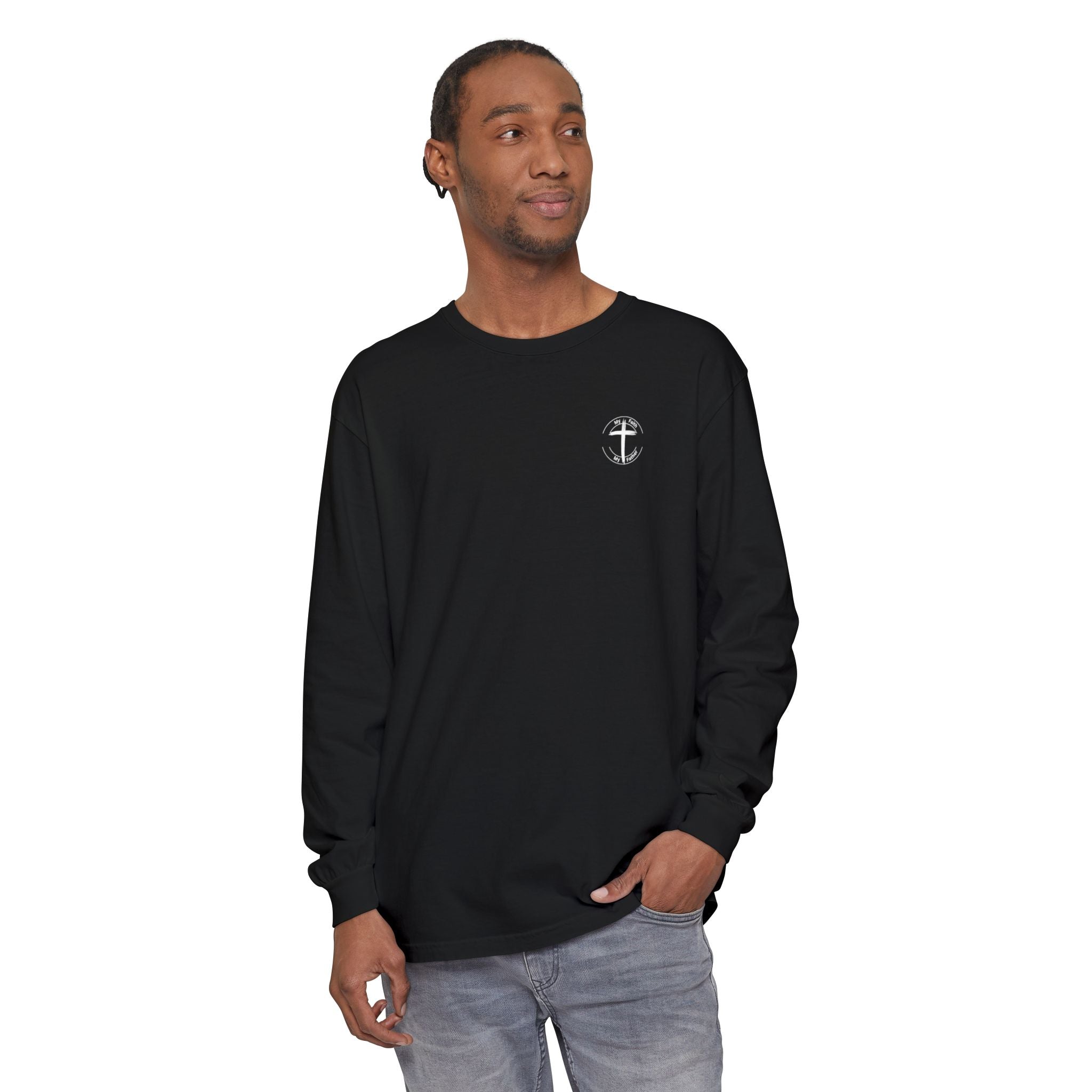 Faith Over Fear Pink Unisex Relaxed Fit Long Sleeve T-Shirt