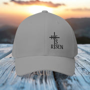He Is Risen Flexfit Hat - Embroidered Cap, Christian Cap, Inspirational Hat, Religious Gift, Casual Accessory, Outdoor Hat - My Faith My Father