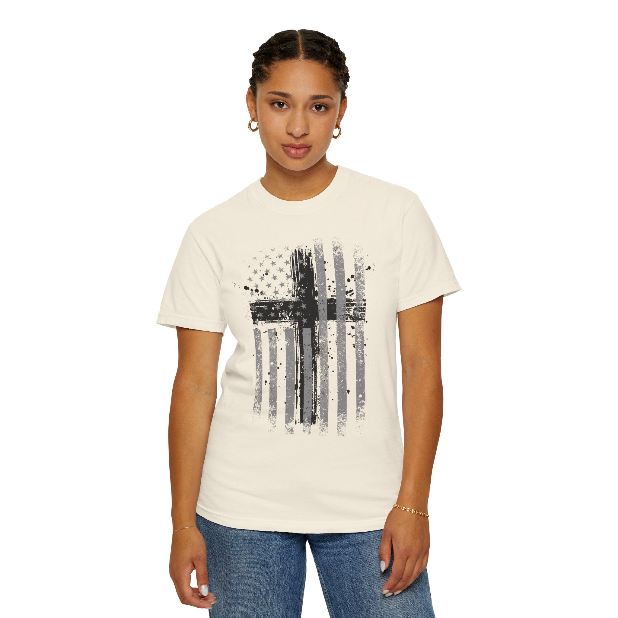 Flag With Cross Faith Unisex Relaxed Fit T-Shirt