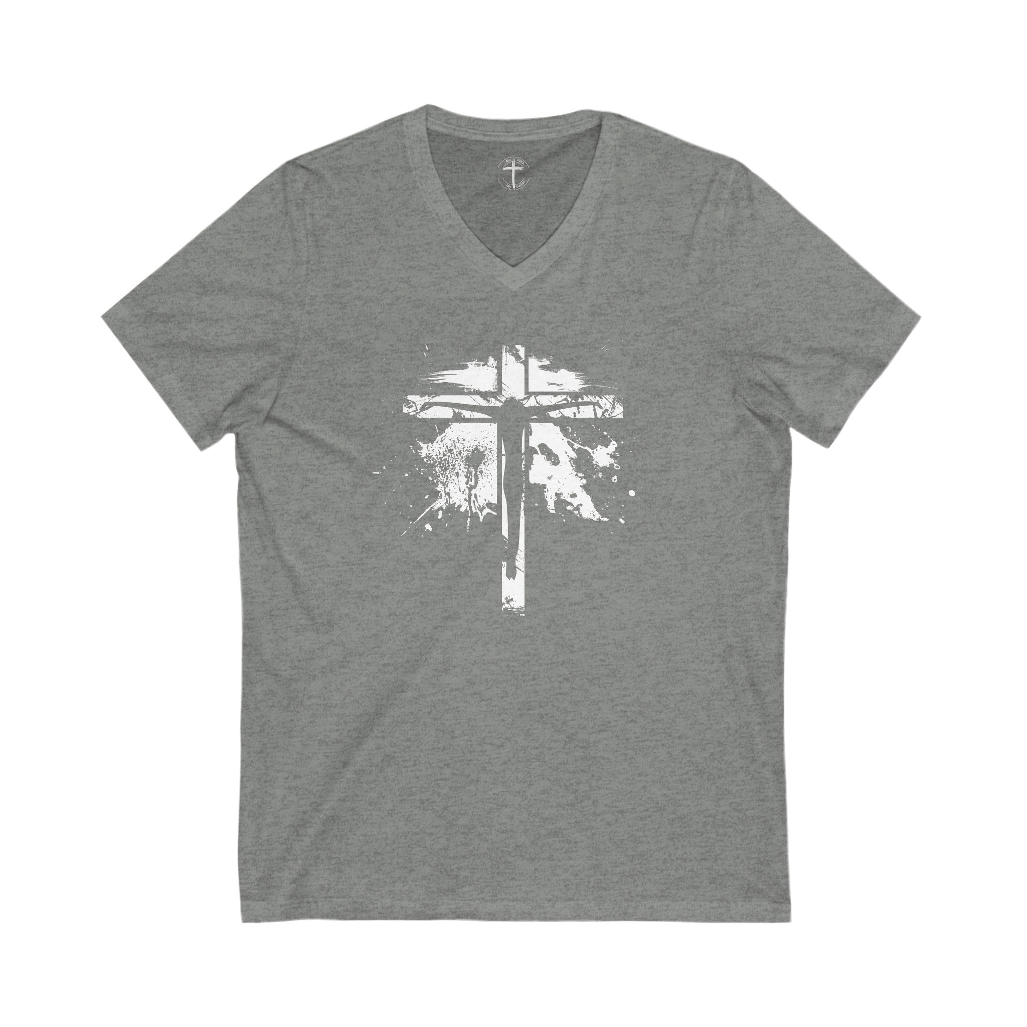 Jesus On Cross Unisex V-Neck T-Shirt