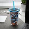 God Loves You 16oz Sunsplash Tumbler With Straw - My Faith My Father