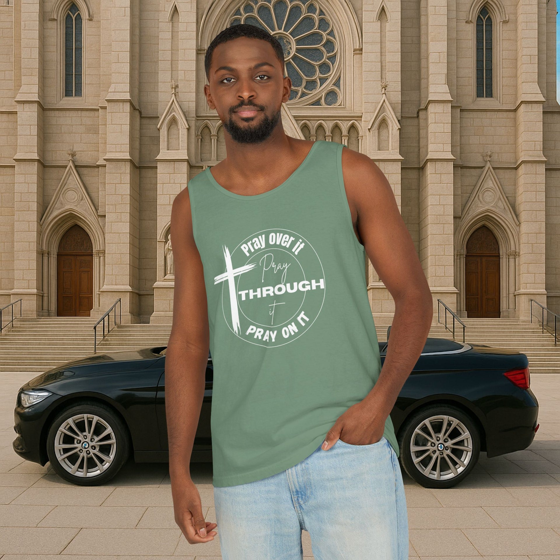 Pray Over It Unisex Relaxed Fit Tank Top - My Faith My Father
