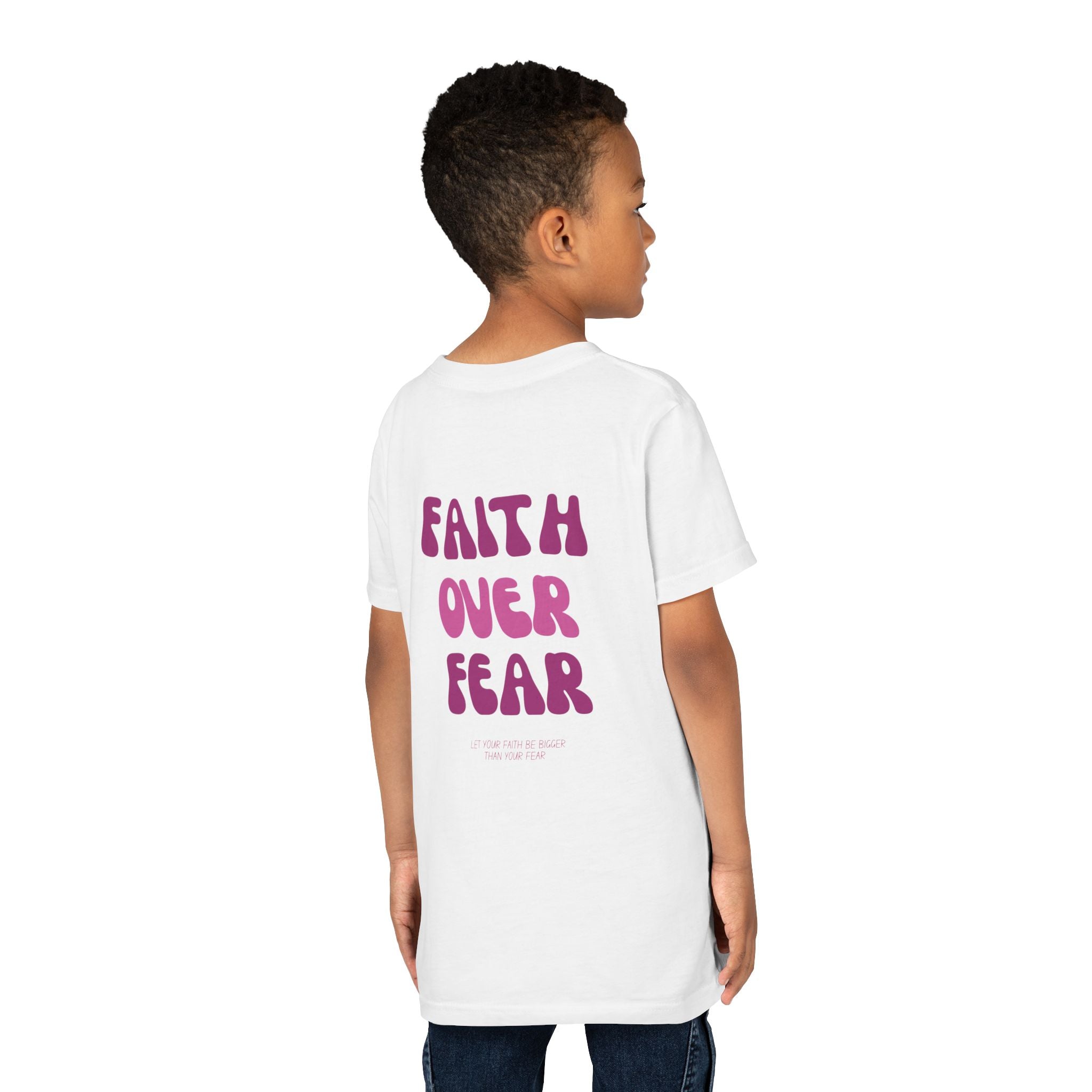 Faith Over Fear - Pink Youth Unisex T-Shirt
