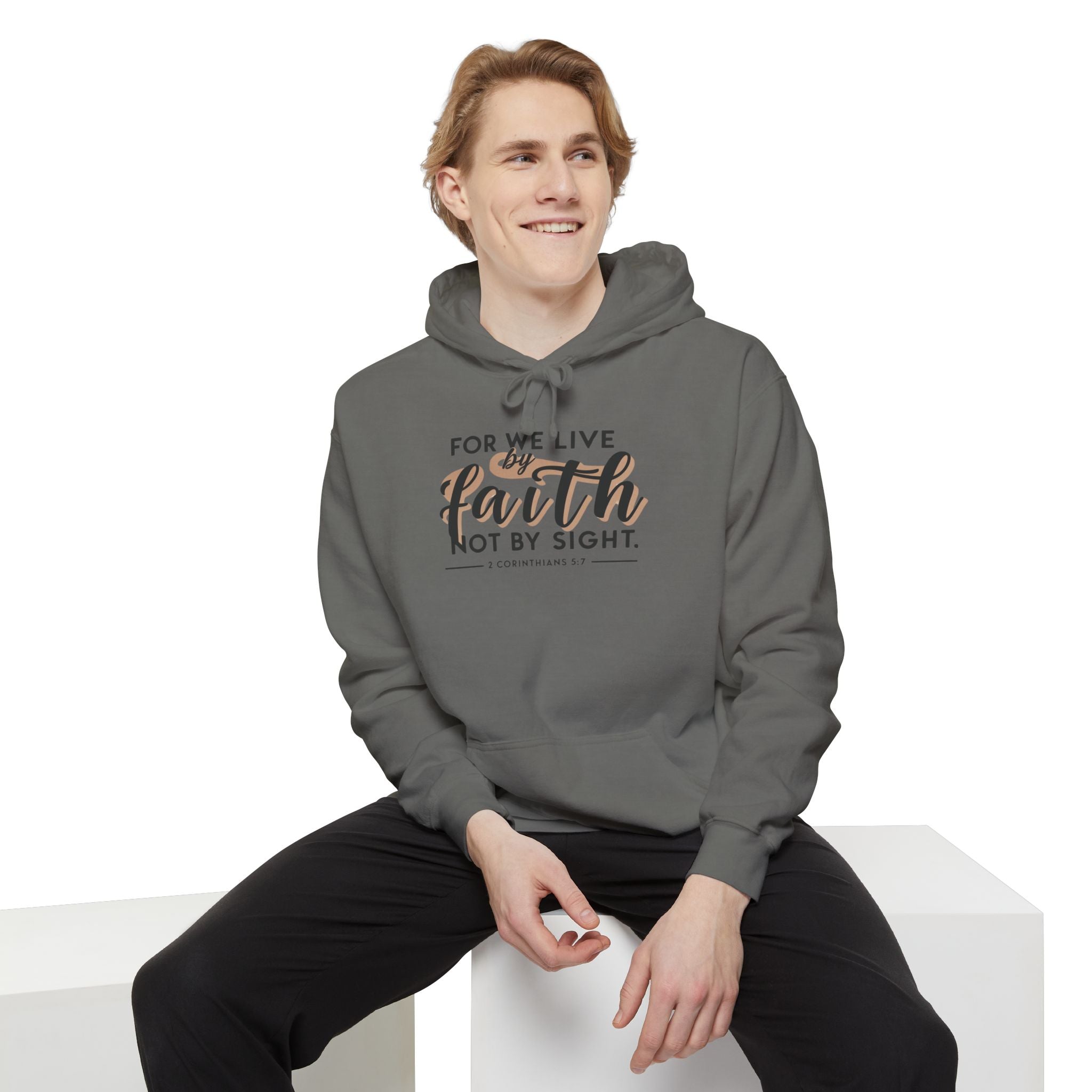 For We Live By Faith Not By Sight Unisex Relaxed Fit Hoodie
