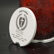 God's Army Soapstone Car Coaster - My Faith My Father