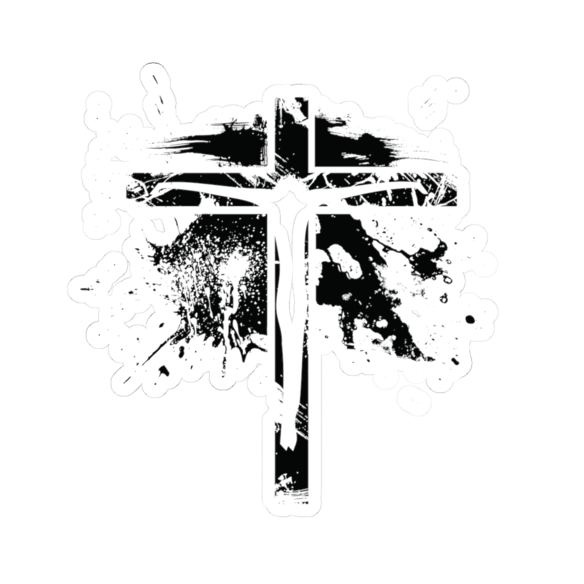 Jesus On Cross Kiss-Cut Stickers - My Faith My Father