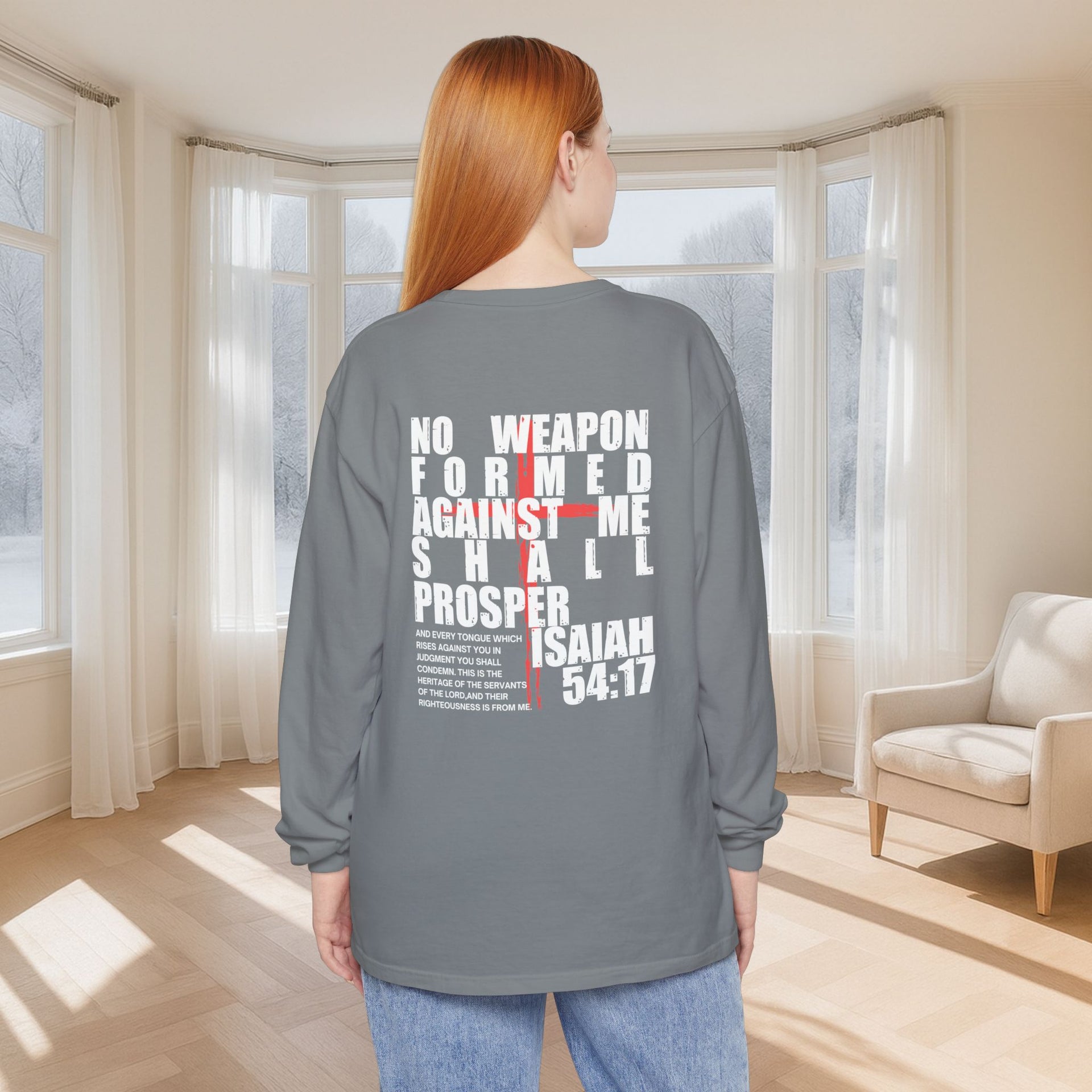 Isaiah 54:17 Unisex Long Sleeve T-Shirt - My Faith My Father