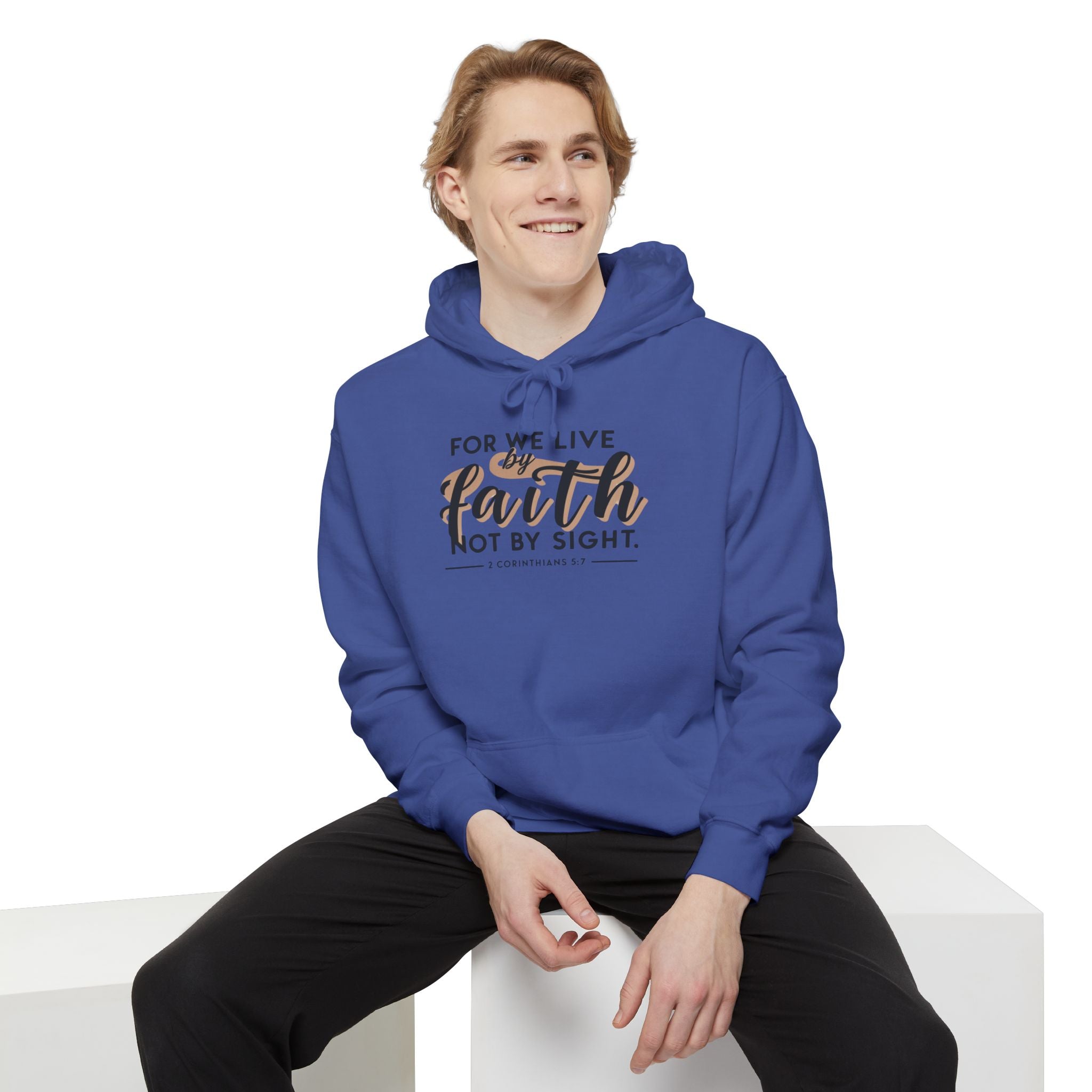 For We Live By Faith Not By Sight Unisex Relaxed Fit Hoodie