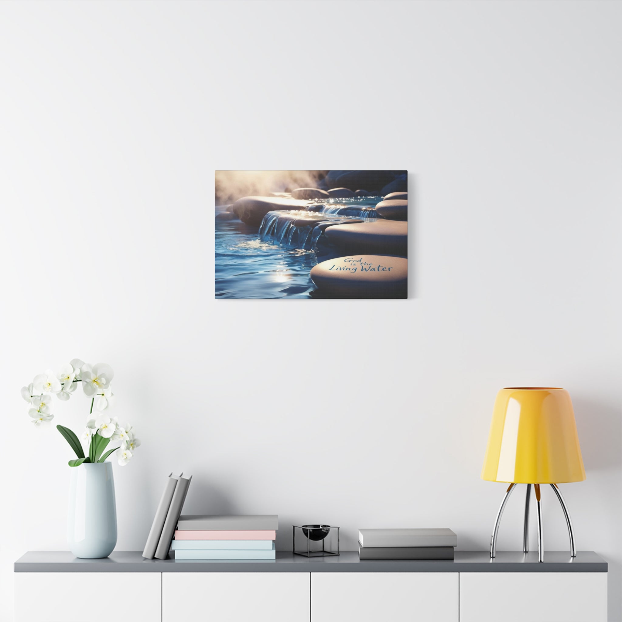 God is the Living Water Wall Decor Canvas
