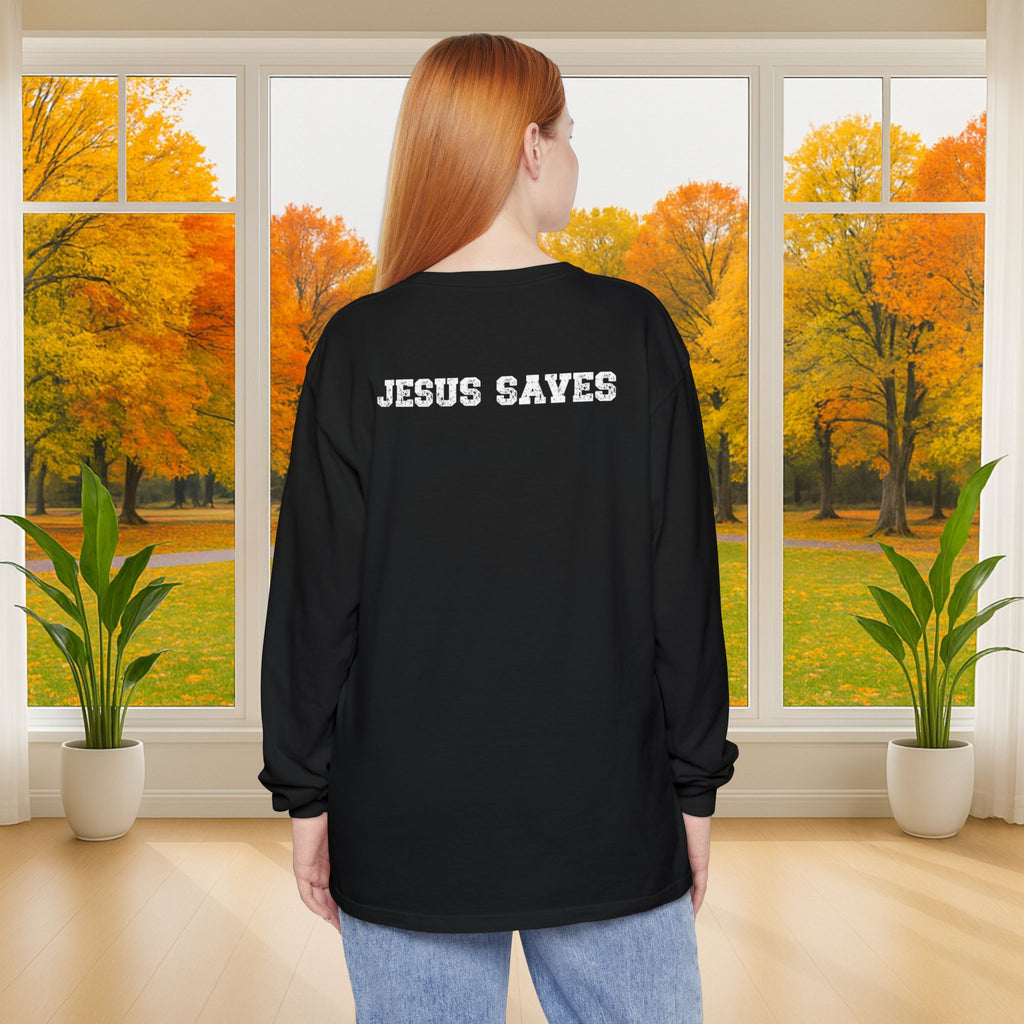Jesus Saves Unisex Long Sleeve T-Shirt - My Faith My Father