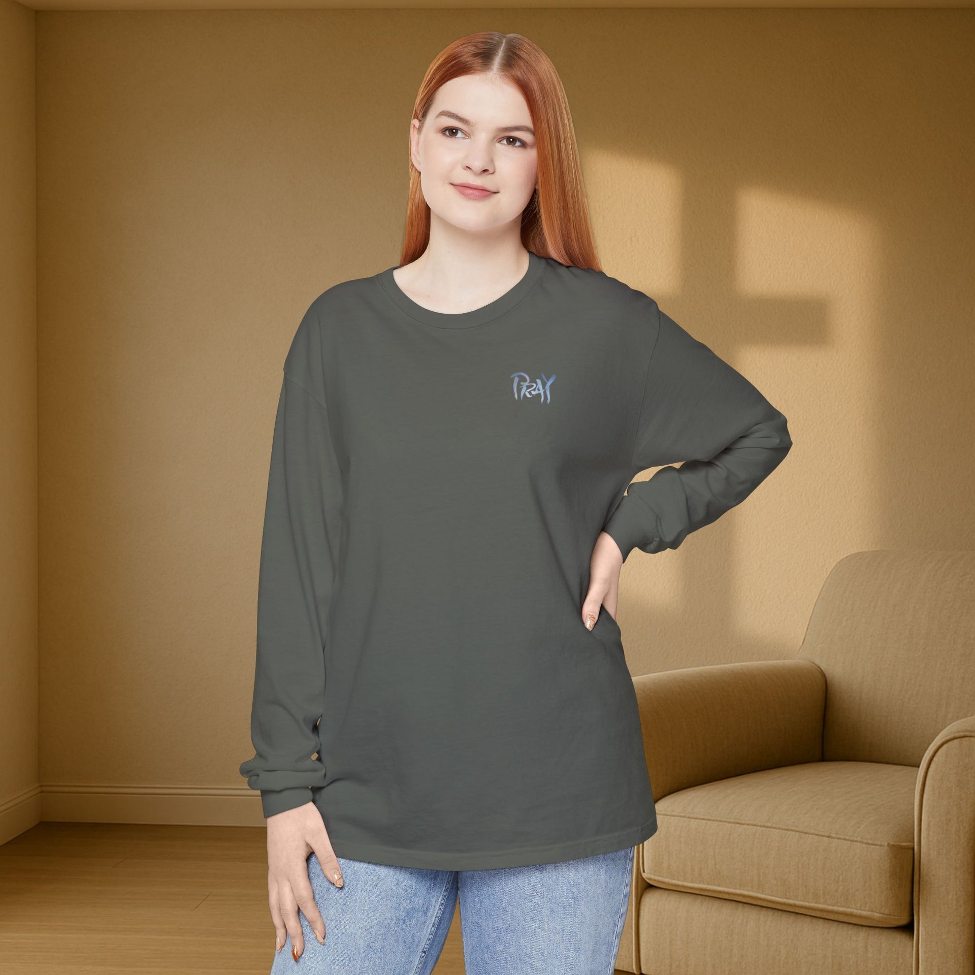 PRAY Unisex Relaxed Fit Long Sleeve T-Shirt - My Faith My Father