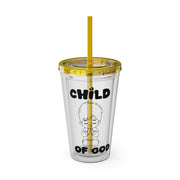 Child of God (Boy) Sunsplash 16oz Tumbler With Straw - My Faith My Father