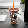 God Loves You 16oz Sunsplash Tumbler With Straw - My Faith My Father